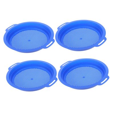 Beaupretty 4pcs Plastic Sand Sifter Sieves for Beach Large Capacity Strainers for Outdoor Sandbox Backyard Park Party Favors Promotes Creativity and Easy to Clean