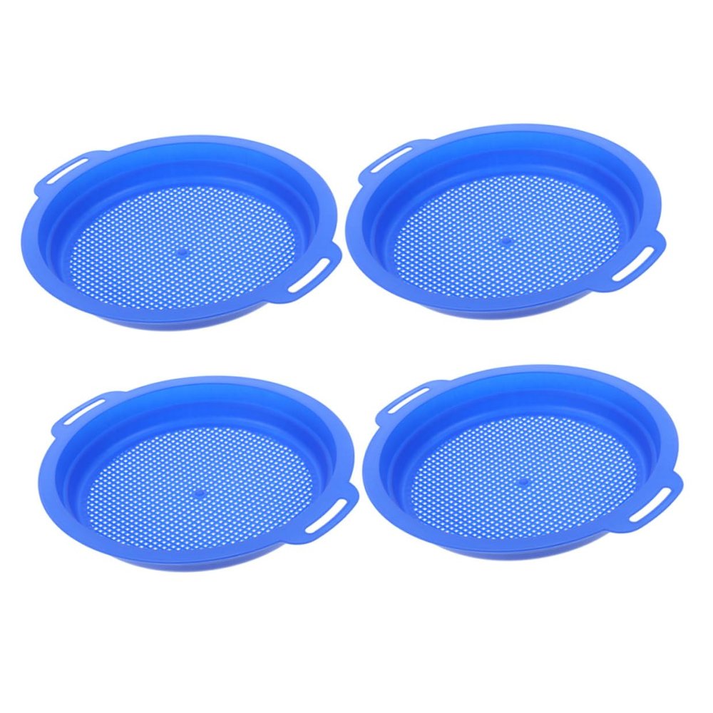Beaupretty 4pcs Plastic Sand Sifter Sieves for Beach Large Capacity Strainers for Outdoor Sandbox Backyard Park Party Favors Promotes Creativity and Easy to Clean