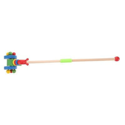 Abaodam Wooden Push with Handle Cartoon Animal Walker for Boys and Indoor and Outdoor Walking Aid for Developing Coordination and Motor Skills