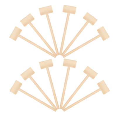YARNOW 12pcs Solid Wood Mini Mallet for Wood Hammer for Enhances Hand-Eye Coordination and Dexterity Safe Montessori Pounding Tool for Boys