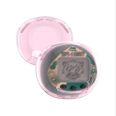 for Tamagotchi Nano Case Cover,WUNIAK Design Kid Friendly PC Protective Portable Scratch Shock Resistant Shell for Tamagotchi,Transparent Pink