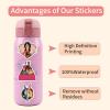 100PCS Funny Cartoon Bob's Movie Burgers Stickers for Kids Teens Girls Adult, Waterproof Vinyl Movie Decal for Water Bottle Skateboard Guitar Travel Case Bike Laptop,Car Bumper,Luggage,Phone (Gray) view 3