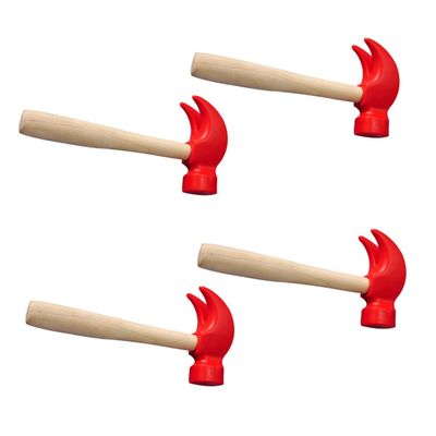 Outanaya 4pcs Wooden Hammer Portable Maintenance Tools for Boys Beating Gavel to Hand-Eye Coordination and Dexterity Birthday