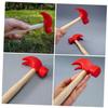 Outanaya 4pcs Wooden Hammer Portable Maintenance Tools for Boys Beating Gavel to Hand-Eye Coordination and Dexterity Birthday view 3