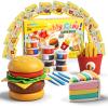 12 Packs Food Modeling Clay Kit for Kids - DIY Air Dry Clay Set with Tools & Tutorials, Make Pizza, Burger, Fries & More, Non-Sticky Clay Art Set, Creative Gift for Boys & Girls 3+ view 1