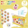 12 Packs Food Modeling Clay Kit for Kids - DIY Air Dry Clay Set with Tools & Tutorials, Make Pizza, Burger, Fries & More, Non-Sticky Clay Art Set, Creative Gift for Boys & Girls 3+ view 2
