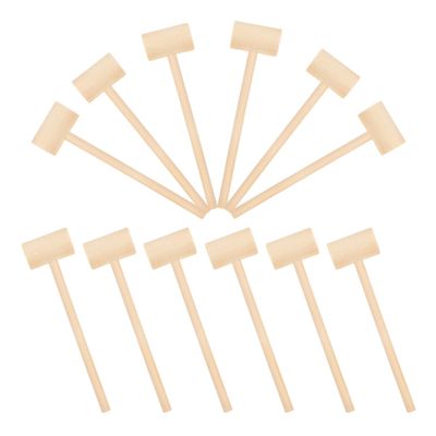 HOODANCOS 12pcs Mini Wood Mallet for Boys Solid Wood Hammer for Hand-Eye Coordination and Dexterity Development Safe Pounding Play Tool