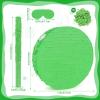 Adecortalk Green Round Blank Pinata Circle Folding Pinata with Bat Stick Blindfold Confetti for Kids Birthday Wedding Celebration Baby Shower Carnival Party Supplies,13 x 13 x 3.15 Inches view 2