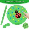 Adecortalk Green Round Blank Pinata Circle Folding Pinata with Bat Stick Blindfold Confetti for Kids Birthday Wedding Celebration Baby Shower Carnival Party Supplies,13 x 13 x 3.15 Inches view 4