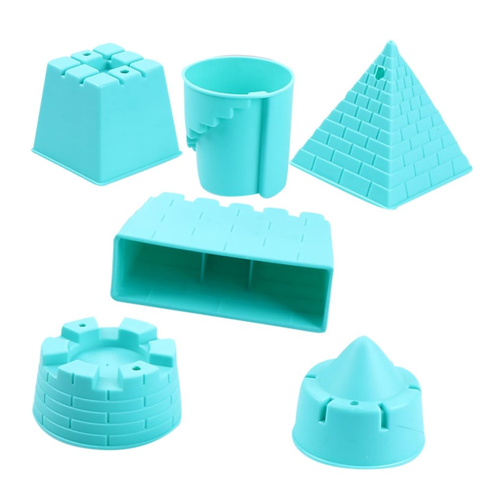 6pcs Beach Set Small Sand-Excavating Tools Lightweight Educational Plaything Plastic Molds for Creative Outdoor Fun Random Color Random Color