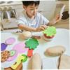28PCS/Set Felt Play Food Hamburger Sandwich Stacking Toy with Beef Steak Vegetables Pretend Play Food for Kids Kitchen view 4