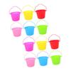 Abaodam 12PCS Sand Pails Vibrant Mini Buckets with Fishing Tool for Outdoor Beach Garden Play Safe and Skill-Boosting for Active view 1