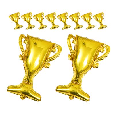 HONITANO 10pcs Gold Trophy Balloon Aluminum Foil Graduation Party Supplies Photo Props Champion Decoration for Celebration Backdrop