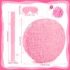 Adecortalk Pink Round Blank Pinata Circle Folding Pinata with Bat Stick Blindfold Confetti for Kids Birthday Wedding Celebration Baby Shower Carnival Party Supplies,13 x 13 x 3.15 Inches view 2