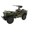 YUCT 1/10 RC Crawler Willys Jeep, RC Rock Crawler 4x4 Military Off-Road Car with Driver Figure & Machine Gun Oliver Green view 1