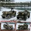 YUCT 1/10 RC Crawler Willys Jeep, RC Rock Crawler 4x4 Military Off-Road Car with Driver Figure & Machine Gun Oliver Green view 3