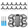 12Pcs Propellers for DJI Neo 2  PC Replacement Propeller Blades, Lightweight Quiet Low-Noise Design, Durable Flexible Drone Spare Parts,Black view 1