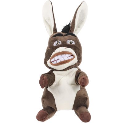 ERINGOGO Interactive Donkey Hand Puppet for Plush Animal Finger Puppet for Storytelling and Play Soft Full-Body Donkey Plush for Imaginative Role-Playing and Educational Fun
