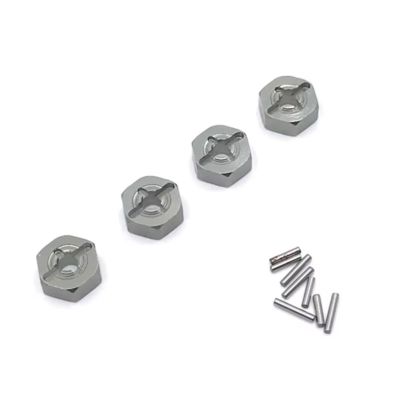 for Wltoys 144001 144010 124007 124016 124018 124019 A949 A959 A959-B Metal 12mm Wheel Hex Hub Adapter Combiner RC Car Upgrade Parts Repair RC Car DIY Parts(Gray)