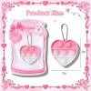 30 Packs Kids Valentines Day Gifts for School Pop Fidget Toys with Valentines Cards for Kids Classroom,Mini Sensory Valentines Day Cards Party Favors,Classroom Must Haves Gift Exchange Bulk Gift view 2