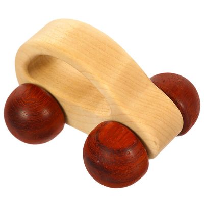 Outanaya Wooden Car for Maple Push Smooth Hand Grip Grasping Educational Vehicle with Rounded Edges Safe