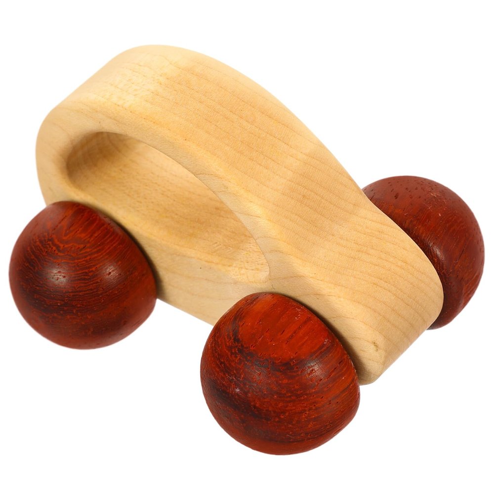 Outanaya Wooden Car for Maple Push Smooth Hand Grip Grasping Educational Vehicle with Rounded Edges Safe