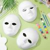 Alasum DIY Paper Masks for Women and Blank Pulp Masquerade Masks Kit Colors Paint Brushes Craft Activity for Halloween Costume Parties and Artistic Play view 4