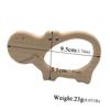 GLSTOY Wooden Teether Cartoon Molar Teething Safe Beech Wood Soother for Boys and Teething Relief Training view 2