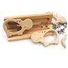GLSTOY Wooden Teether Cartoon Molar Teething Safe Beech Wood Soother for Boys and Teething Relief Training view 4