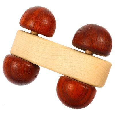 JUMPLAWN Wooden Hand Push Car for Smooth Sanded Edges Grasping Vehicle for Fine Motor Skills Development Lightweight Educational Plaything for Boys