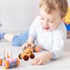 JUMPLAWN Wooden Hand Push Car for Smooth Sanded Edges Grasping Vehicle for Fine Motor Skills Development Lightweight Educational Plaything for Boys view 4