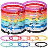 Landical 50 30/50 Pcs Cross Bracelets Bulk Jesus Bracelets Handmade Elastic Colorful Polymer Clay Bead Religious Wristbands Christian Wristband for Women Kid Easter VBS Gifts (Rainbow) view 1