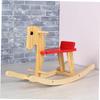 ERINGOGO Wooden Rocking Horse Pine Wood Rocker Chair with Seat Smooth Edges Safe Riding Plaything Reusable Hobbyhorse view 2