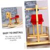 ERINGOGO Wooden Rocking Horse Pine Wood Rocker Chair with Seat Smooth Edges Safe Riding Plaything Reusable Hobbyhorse view 3