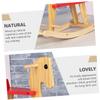 ERINGOGO Wooden Rocking Horse Pine Wood Rocker Chair with Seat Smooth Edges Safe Riding Plaything Reusable Hobbyhorse view 4