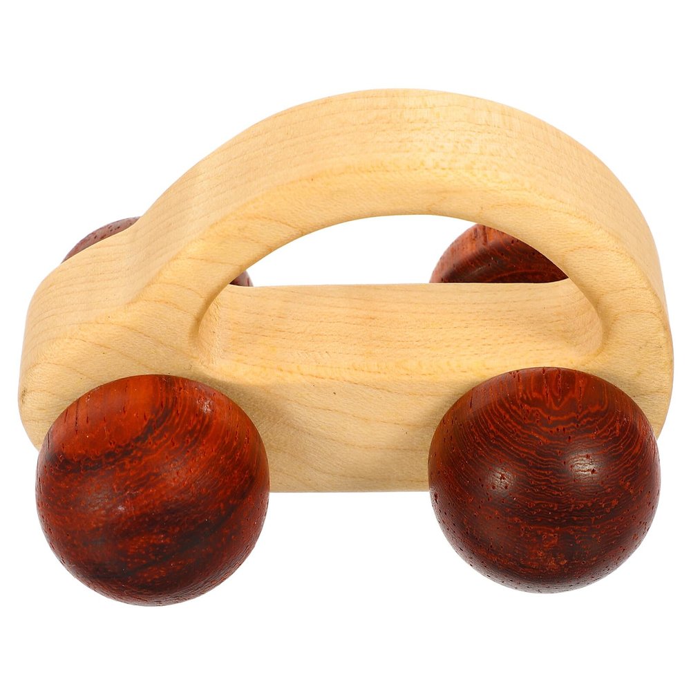 HONITANO Wooden Push Car for Boy Girl Smooth Hand Grip Preschool Sensory Plaything with Rounded Edges Safe Grasp Training for Boy Girl