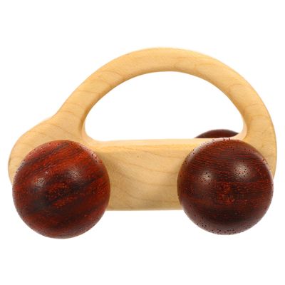 ToysCentral Basics Wooden Push Car for Boy Girl Smooth Hand Grip Montessori Grasping Maple Car for Hand-Eye Coordination Development