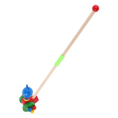 Holibanna Wooden Push Walker with Cartoon Animal Design Rounded Edges Walker for Motor Skill Development Balance Support and Physical Growth Educational Push Cart for Learning to Walk