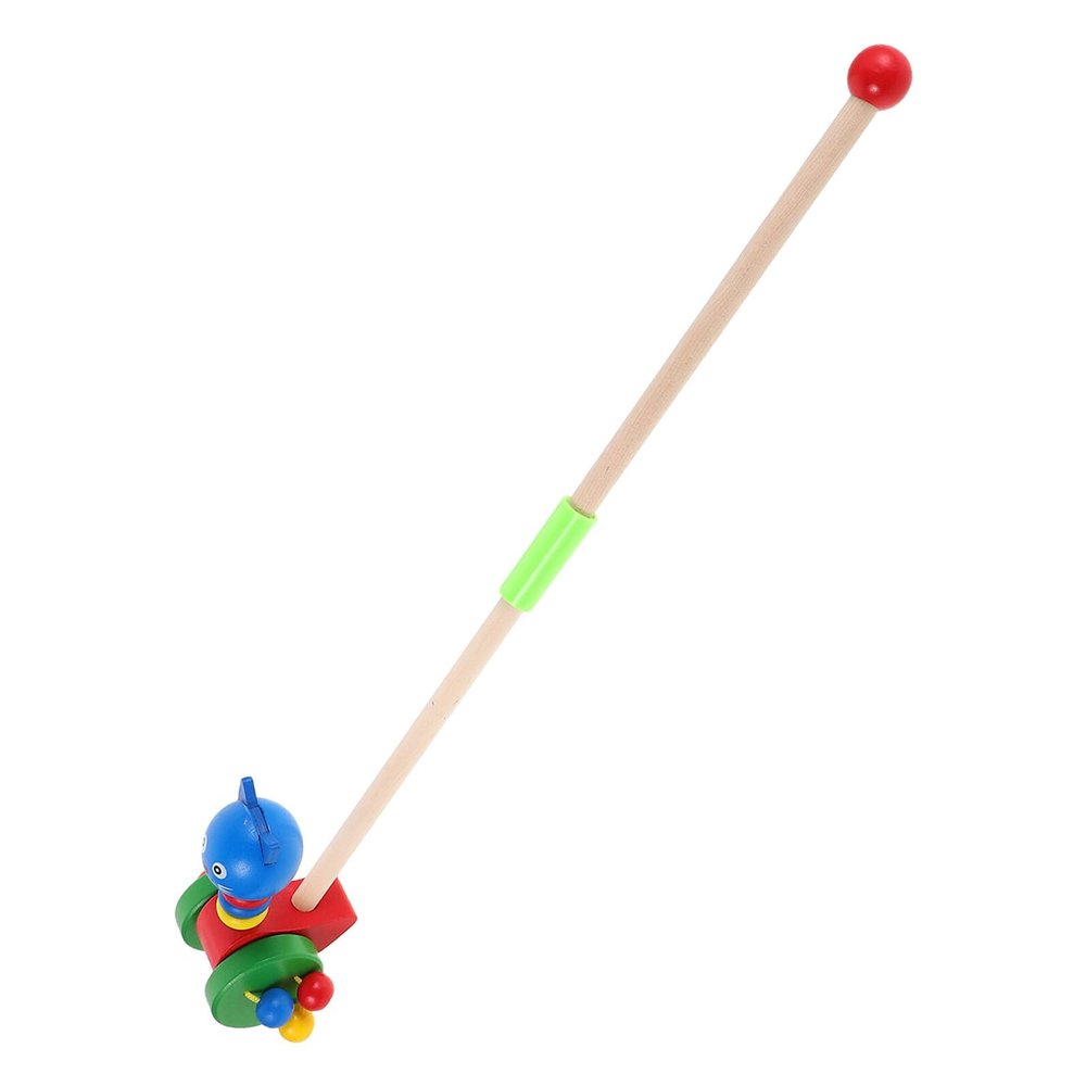 Holibanna Wooden Push Walker with Cartoon Animal Design Rounded Edges Walker for Motor Skill Development Balance Support and Physical Growth Educational Push Cart for Learning to Walk