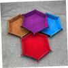 Alasum Hexagon PU Leather Dice Tray Collapsible Storage Box with Thickened Button Foldable Hexagonal Dice Holder for RPG Tabletop Games and Desktop Organizer Purple view 4