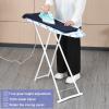 Ironing Board - 4 Gear Height Adjustable Full Size Iron Board with Ron Rest,Lightweight Compact Wide Ironing Boards with Heat Resistant Cover and Anti-Slip Stand, Irons Stand 42x31x12 in Light Blue view 2