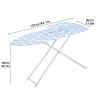 Ironing Board - 4 Gear Height Adjustable Full Size Iron Board with Ron Rest,Lightweight Compact Wide Ironing Boards with Heat Resistant Cover and Anti-Slip Stand, Irons Stand 42x31x12 in Light Blue view 3