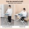 Ironing Board - 4 Gear Height Adjustable Full Size Iron Board with Ron Rest,Lightweight Compact Wide Ironing Boards with Heat Resistant Cover and Anti-Slip Stand, Irons Stand 42x31x12 in Light Blue view 4