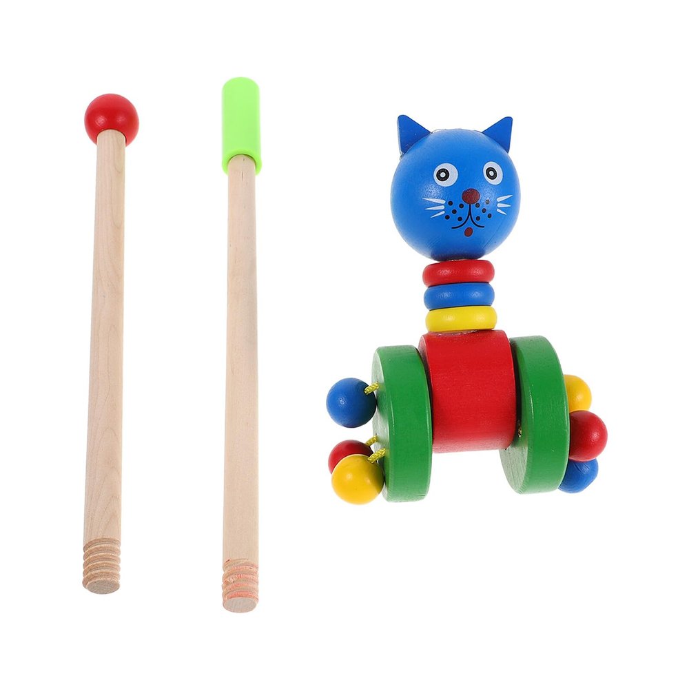 LOPUNER Multifunctional Wooden Push Cart for Rounded Safety Edges Walker for Balance and Motor Skill Development Cartoon Animal Design for Early Walking and Cognitive Play