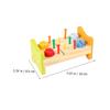 BAZEITFLOW Educational Wooden Pounding Peg Workbench Bright Color Hammering Activity for Fine Motor Skill Development and Early Learning view 2