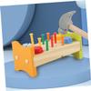Outanaya Wooden Pounding Peg Workbench Educational with Hammer for Bright Montessori Fine Motor Skills Development for Indoor Learning and Play view 3