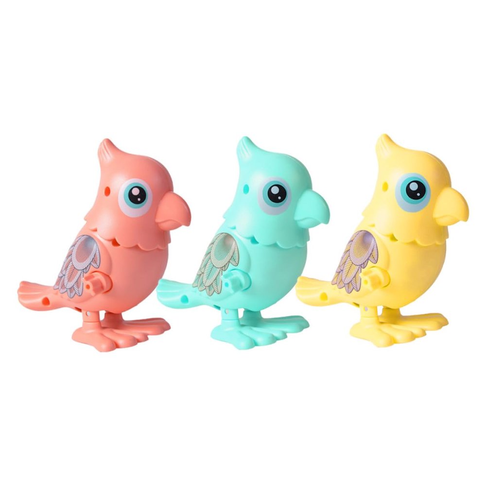 3pcs Wind-up Chicken for Plastic Animal Clockwork with Manual Winding Mechanism Lightweight Fun Party Random Color Random Color