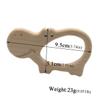 Outanaya Wooden Animal Shape Teething Smooth Safe Molar Chew for Boy Girl Relief Teeth Grinding Training view 2