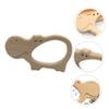 Outanaya Wooden Animal Shape Teething Smooth Safe Molar Chew for Boy Girl Relief Teeth Grinding Training view 3