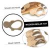 Outanaya Wooden Animal Shape Teething Smooth Safe Molar Chew for Boy Girl Relief Teeth Grinding Training view 4